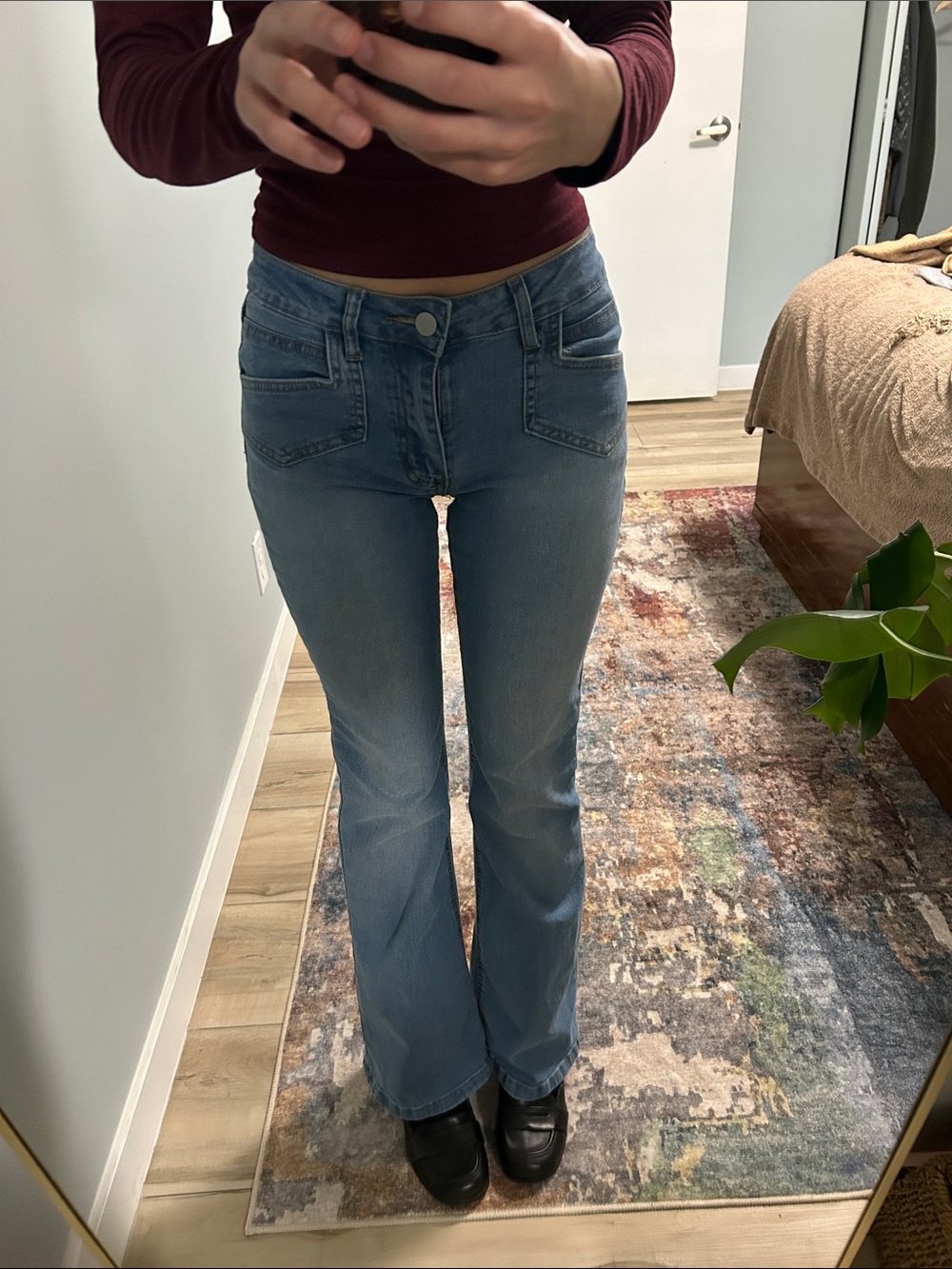 Women’s low rise Light Blue Flared Jeans
